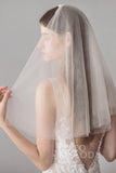 Elegant Two-tier Cut Edge Tulle Elbow Veils AV18035 - COCOMELODY