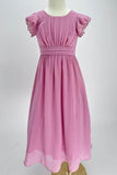 Elegant A-Line Scoop Bridesmaid Chiffon Gown B01MCSQLIY - COCOMELODY