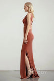 Sheath-Column Floor Length Velvet Dresses CB0428CS - COCOMELODY