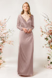 Sheath Sweep Luxe Satin Bridesmaid Dress Formal Dresses CB0506 - COCOMELODY