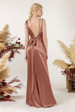 Trumpet Luxe Satin Bridesmaid Dress Formal Dresses CB0510 - COCOMELODY
