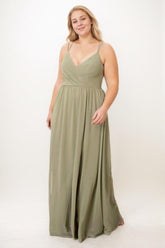A-Line Maxi Chiffon Bridesmaid Dress CB0728 - COCOMELODY