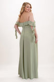 A-Line Maxi Chiffon Bridesmaid Dress CB0730 - COCOMELODY