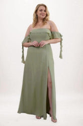 A-Line Maxi Chiffon Bridesmaid Dress CB0730 - COCOMELODY