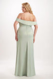Sheath-Column Maxi Satin Bridesmaid Dress CB0736 - COCOMELODY