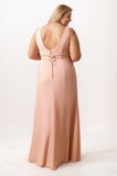 Sheath-Column Maxi Chiffon Bridesmaid Dress CB0760 - COCOMELODY
