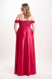 A-Line Maxi Satin Bridesmaid Dress CB0761 - COCOMELODY