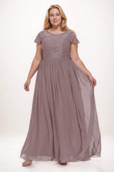 A-Line Maxi Chiffon Bridesmaid Dress CB0764 - COCOMELODY