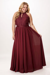 A-Line Maxi Chiffon Bridesmaid Dress CB0783 - COCOMELODY
