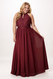 A-Line Maxi Chiffon Bridesmaid Dress CB0783 - COCOMELODY