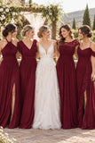 A-Line Maxi Chiffon Bridesmaid Dress CB0785