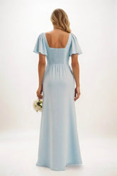 Sheath-Column Maxi Chiffon Dress CB0813CS - COCOMELODY
