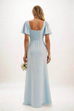 Sheath-Column Maxi Chiffon Dress CB0813CS - COCOMELODY