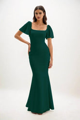 Sheath-Column Maxi Chiffon Dress CB0813CS - COCOMELODY
