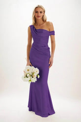 Sheath-Column Maxi Luxe Satin Dress CB0815CS - COCOMELODY