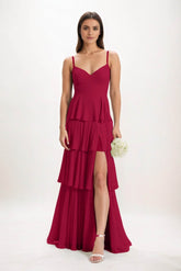 Ball Gown Maxi Chiffon Bridesmaid Dress CB0818 - COCOMELODY