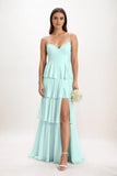 Ball Gown Maxi Chiffon Bridesmaid Dress CB0818 - COCOMELODY