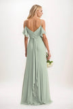 A-Line Maxi Chiffon Bridesmaid Dress CB0820 - COCOMELODY