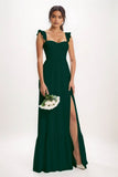A-Line Maxi Chiffon Bridesmaid Dress CB0823 - COCOMELODY