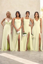 A-Line Maxi Chiffon Bridesmaid Dress CB0828 - COCOMELODY