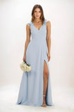 A-Line Maxi Chiffon Bridesmaid Dress CB0828 - COCOMELODY