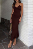 Sheath-Column Midi Luxe Satin Dress CB0831CS