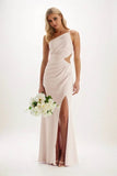 Sheath-Column Maxi Luxe Satin Dress CB084CS - COCOMELODY