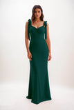 Sheath-Column Maxi Chiffon Bridesmaid Dress CB0849 - COCOMELODY