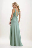 A-Line Maxi Luxe Satin Dress CB0853CS - COCOMELODY