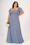 A-Line Maxi Chiffon Bridesmaid Dress CB0856