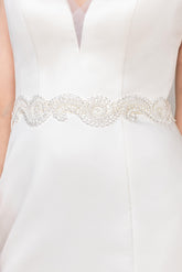 Ribbons Wedding Sash with Appliques CC0067 - COCOMELODY