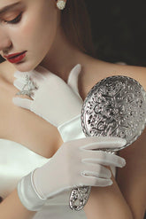 Fingertips Wrist Length Satin Wedding Gloves CD0080 - COCOMELODY