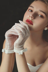 Fingertips Wrist Length Lace Wedding Gloves CD0087 - COCOMELODY