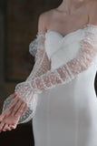 Fingerless Opera Length Tulle Wedding Gloves CD0099 - COCOMELODY