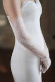 Fingertips Opera Length Lace Wedding Gloves CD0100 - COCOMELODY