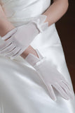 Fingertips Wrist Length Tulle Wedding Gloves CD0101 - COCOMELODY