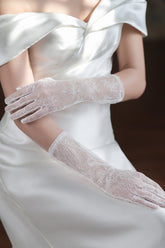 Fingertips Wrist Length Lace Wedding Gloves CD0105 - COCOMELODY