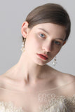 Alloy Wedding Earrings with Cubic Zirconia Crystal CE0047 - COCOMELODY