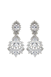 Copper Alloy Earrings with Zircon CE0133 - COCOMELODY