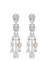 Copper Alloy Earrings with Zircon CE0134 - COCOMELODY