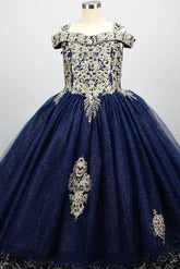 Ball Gown Floor Length Tulle Lace Flower Girl Dress CF0279 - COCOMELODY