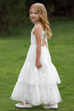 A-Line Floor Length Lace Flower Girl Dress CF0288 - COCOMELODY