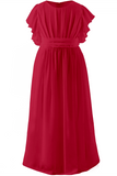 A-Line Floor Length Chiffon Flower Girl Dress CF0296 - COCOMELODY