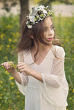 A-Line Floor Length Tulle Lace Flower Girl Dress CF0299 - COCOMELODY