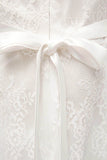 A-Line Floor Length Lace Flower Girl Dress CF0301 - COCOMELODY
