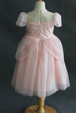 A-Line Knee Length Tulle Lace Flower Girl Dress CF0309 - COCOMELODY