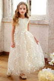 A-Line Maxi Lace Flower Girl Dress CF0355 - COCOMELODY