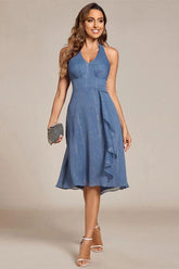 A-Line Midi Polyester Dress CG0271 - COCOMELODY