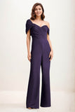 Jumpsuit Maxi Elastic Cloth Wedding Guest Dress CG0276 - COCOMELODY