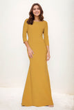 Sheath-Column Maxi Elastic Cloth Wedding Guest Dress CG0281 - COCOMELODY